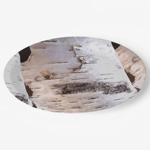 Assiettes En Carton Écorce de bouleau