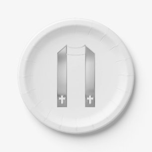 Assiettes En Carton Écouter en 3D Le Stole de prêtre en argent