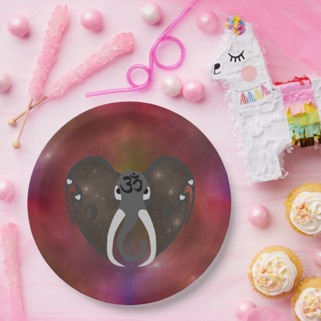 Assiettes En Carton Ecouter les éléphants au Cosmos (Fête)