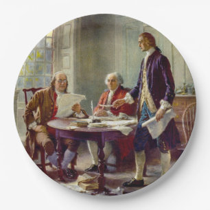 Assiettes En Carton Écrire la Déclaration d'indépendance (USA)