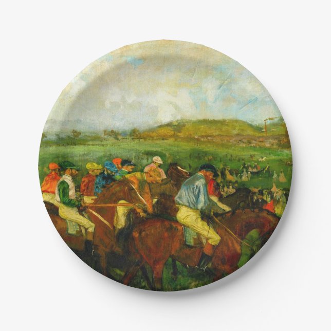 Assiettes En Carton Edgar Degas Équitation (Devant)