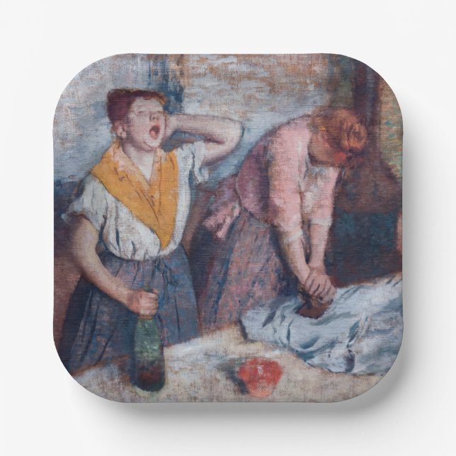 Assiettes En Carton Edgar Degas - Femmes en repassage (Recto)