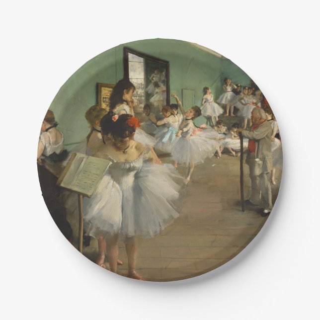 Assiettes En Carton Edgar Degas-La classe de danse 1874 (Devant)