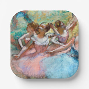 Assiettes En Carton Edgar Degas - Quatre ballerines sur scène