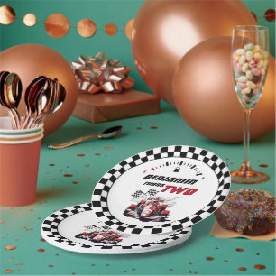 Assiettes En Carton Editable Personnalisé Deux Fête d'anniversaire rap