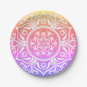Assiettes En Carton Edition spéciale Rosenn Mandala