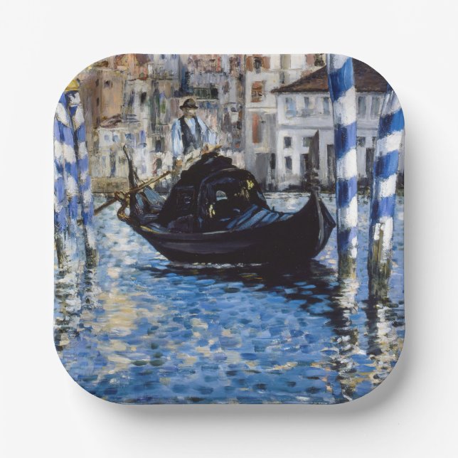 Assiettes En Carton Edouard Manet - Grand Canal, Venise (Recto)