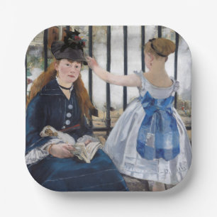 Assiettes En Carton Edouard Manet - La Gare