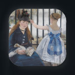 Assiettes En Carton Edouard Manet - Le Chemin De Fer<br><div class="desc">Le chemin de fer / Le chemin de fer - Edouard Manet,  1873</div>