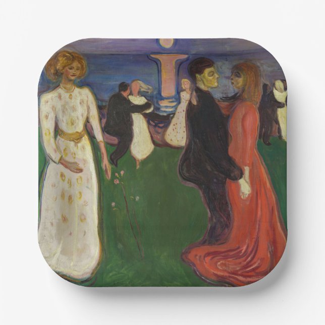 Assiettes En Carton Edvard Munch - La Danse de la Vie (Recto)