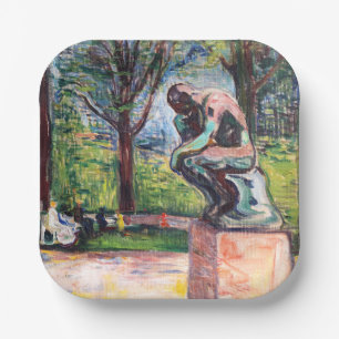 Assiettes En Carton Edvard Munch - Le penseur de Rodin