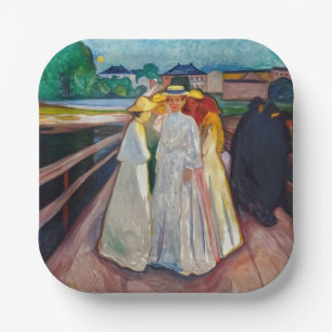 Assiettes En Carton Edvard Munch - Les filles sur le pont 1903