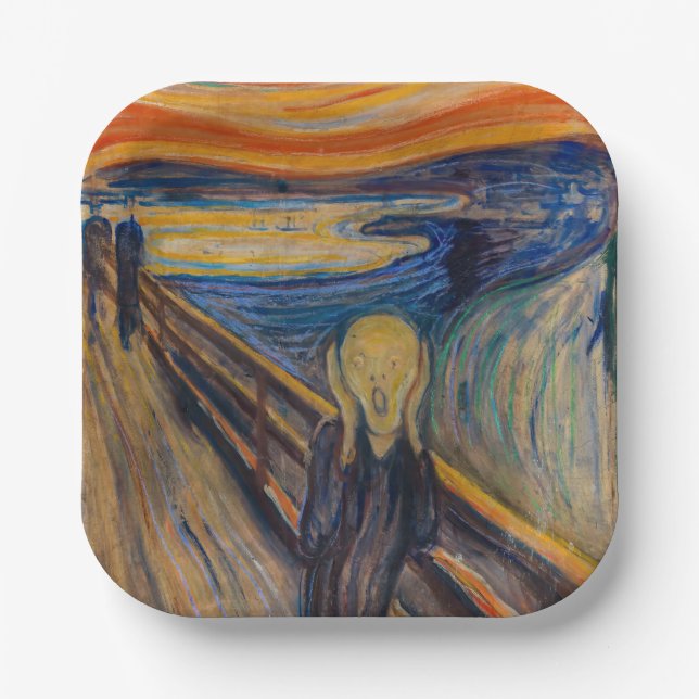 Assiettes En Carton Edvard Munch - The Scream 1893 (Recto)
