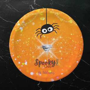 Assiettes En Carton Éffrayant Chic Halloween Plaque papier de partie