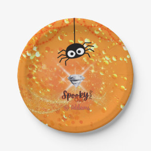Assiettes En Carton Éffrayant Chic Halloween Plaque papier de partie