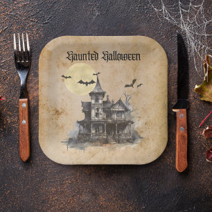 Assiettes En Carton Éffrayant Haunted House Halloween Costume Party