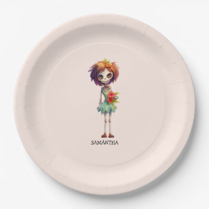 Assiettes En Carton Éffrayant, Mais Cute Zombie Kid - Adorable Macabre