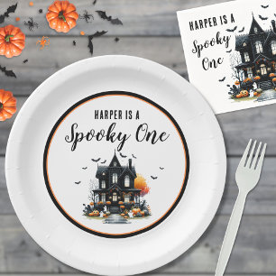 Assiettes En Carton Éffrayant Un Halloween 1er anniversaire