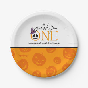 Assiettes En Carton Éffrayant Un Halloween 1er anniversaire