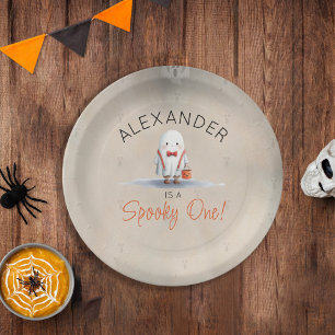 Assiettes En Carton Éffrayant Un Halloween premier anniversaire garçon