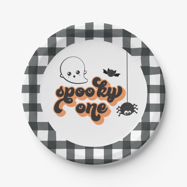 Assiettes En Carton Éffrayant Une Halloween 1er Anniversaire Plaques d (Devant)