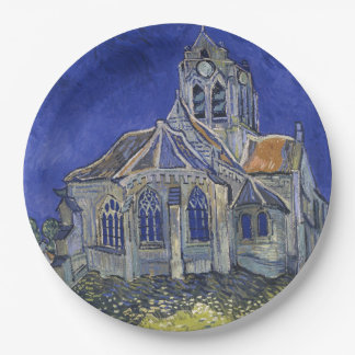 Assiettes En Carton Église dans l'Auvers-sur-Oise par Vincent van Gogh