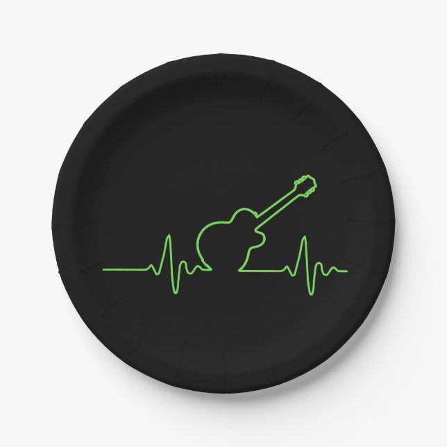 Assiettes En Carton EKGuitar (Devant)