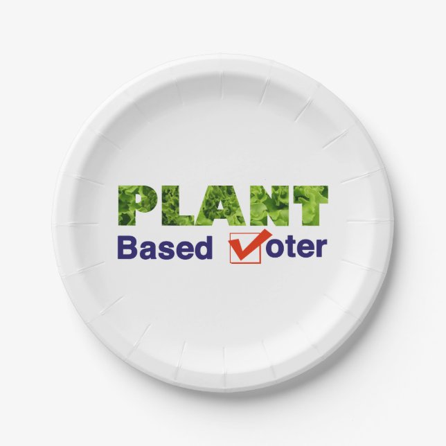 Assiettes En Carton Électeur plante (Devant)