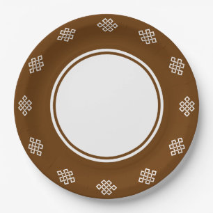 Assiettes En Carton Élégance chinoise dans les plaques de papier choco