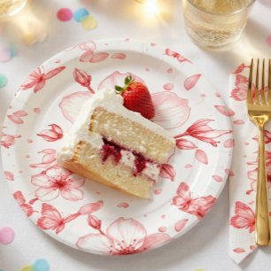 Assiettes En Carton Élégance de la Fleur de Cerisier