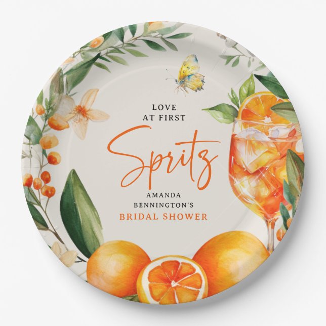 Assiettes En Carton Élégant amour à la Fête des mariées du premier Spr (Devant)