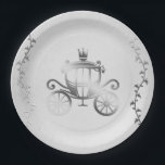 Assiettes En Carton Elégant Argent Carriage Livre blanc Royal Storyboo<br><div class="desc">Customisez avec tout texte. Des éléments correspondants sont disponibles.</div>