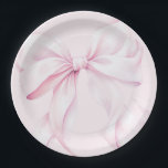 Assiettes En Carton Élégant Baby shower de cabot rose<br><div class="desc">Élégantes plaques en papier d'arc rose vif parfaites pour baby showers ou douches nuptiales.</div>