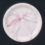 Assiettes En Carton Élégant Baby shower de cabot rose<br><div class="desc">Élégantes plaques en papier d'arc rose vif parfaites pour baby showers ou douches nuptiales.</div>