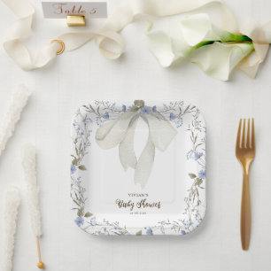 Assiettes En Carton Elégant Baby shower de la corneille Coquette