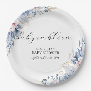 Assiettes En Carton Elegant baby shower Fleur sauvage Boho