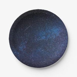 Assiettes En Carton Elégant bleu Milkyway Galaxy Texture