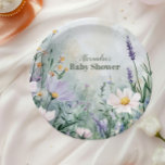 Assiettes En Carton Elegant Blush Floral Baby in Bloom<br><div class="desc">Complete your baby shower table setting with our Baby In Bloom Blush & Teal Spring Floral Shower Paper Plates. Designed with delicate blush and teal watercolor florals, these plates bring a fresh and sophisticated touch to your celebration. Ideal for a spring or garden-themed baby shower, these plates perfectly capture the...</div>