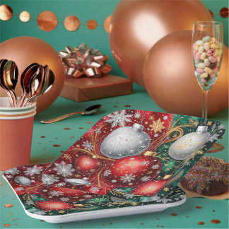 Assiettes En Carton Elegant Christmas Ornament