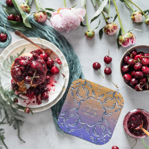 Assiettes En Carton Élégant Classic Fancy 25e anniversaire de Mariage