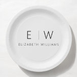Assiettes En Carton Élégant classique minimaliste moderne noir blanc<br><div class="desc">Faites-vous plaisir avec notre plaque de Monogramme minimaliste classique et élégant. Conçu avec soin, ce plateau allie élégance intemporelle et minimalisme contemporain, ajoutant une touche d'élégance raffinée à vos tables. Réalisée avec précision et attention au détail, cette assiette est plus qu'une simple vaisselle, c'est une déclaration personnalisée de goût raffiné...</div>