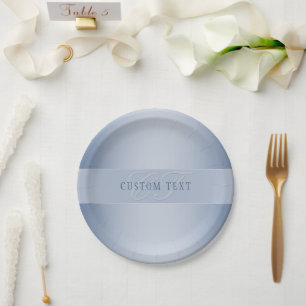 Assiettes En Carton Élégant écriture de script de monogramme modifiabl