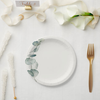Assiettes En Carton Elegant Eucalyptus Dinner Plate Coastal