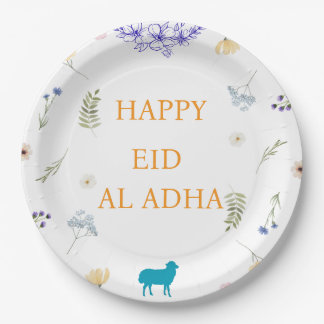 Assiettes En Carton Elegant Floral Eid al-Adha 