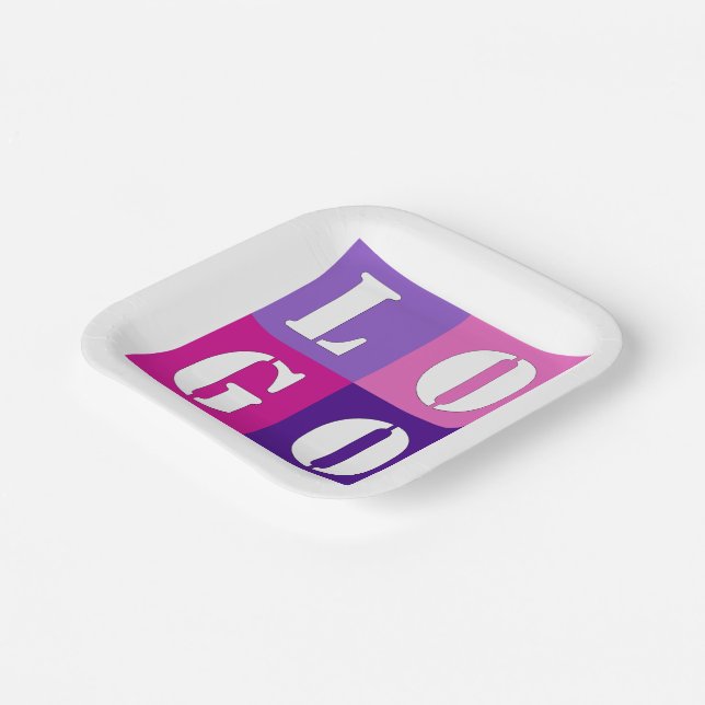 Assiettes En Carton Elégant Mariage personnalisé simple Idée personnal (Angulaire)