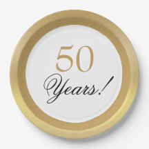 Élégant Or 50e Anniversaire de Mariage