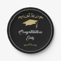 Elégant Ornament Or Félicitations Diplômé
