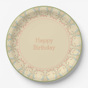 Assiettes En Carton Élégant Pastel Floral