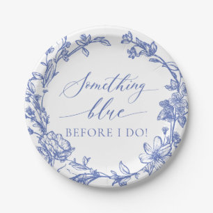 Assiettes En Carton Élégant quelque chose de bleu avant de faire Fête