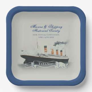 Assiettes En Carton  Élégant script personnalisé Titanic 
